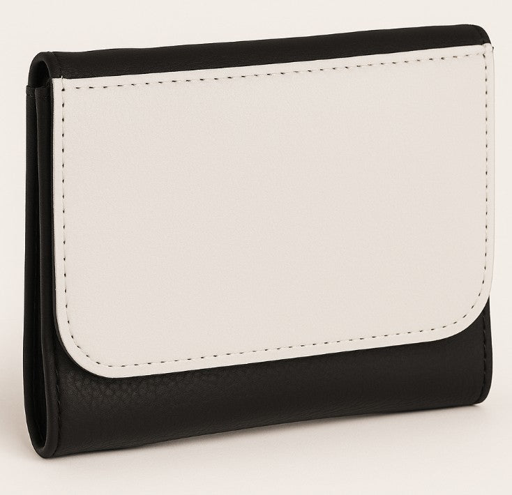 Porte-monnaie simili cuir noir - Dim. 10,3x13,8cm personnalisé