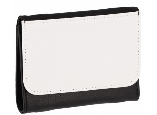Porte-monnaie simili cuir noir - Dim. 10,3x13,8cm personnalisé
