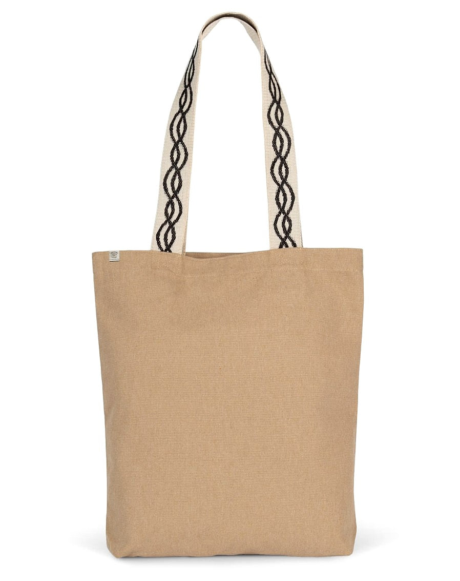 Sac shopping recyclé à fond plat personnalisé