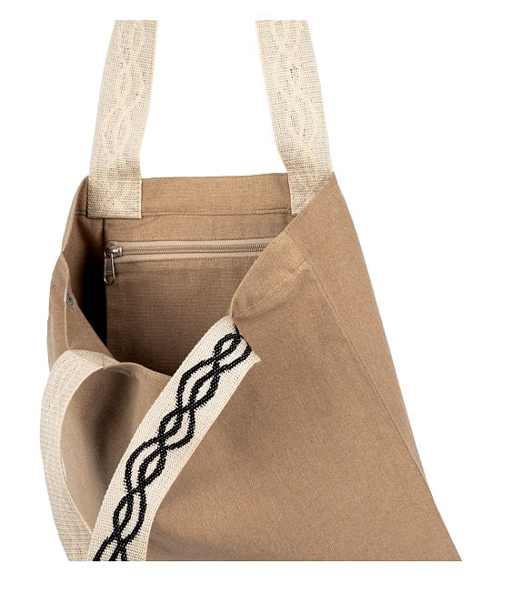 Sac shopping recyclé à fond plat personnalisé