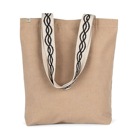 Sac shopping recyclé à fond plat personnalisé